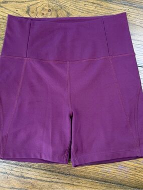 Girlfriend Collective Burgundy Compressive Bike Shorts
